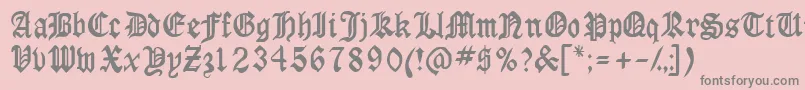 Anglossk Font – Gray Fonts on Pink Background