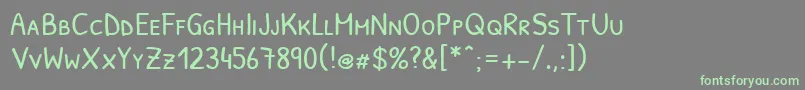 PatrickhandscRegular-fontti – vihreät fontit harmaalla taustalla