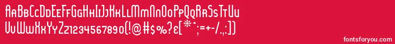 Ladyics Font – White Fonts on Red Background