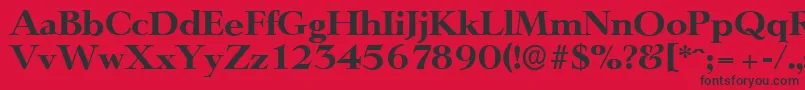 LingwoodserialXboldRegular Font – Black Fonts on Red Background