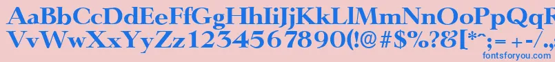 LingwoodserialXboldRegular Font – Blue Fonts on Pink Background