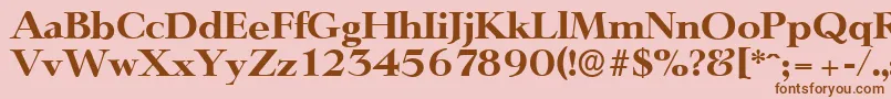 Шрифт LingwoodserialXboldRegular – коричневые шрифты на розовом фоне