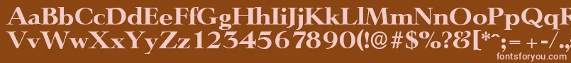 Шрифт LingwoodserialXboldRegular – розовые шрифты на коричневом фоне