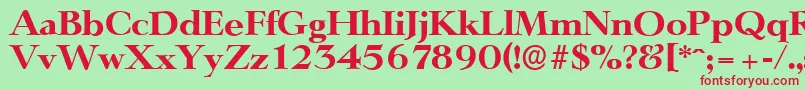 LingwoodserialXboldRegular Font – Red Fonts on Green Background