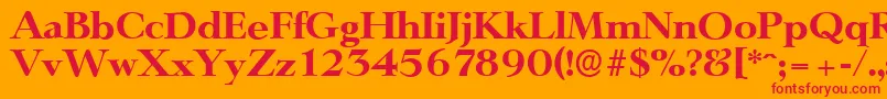 LingwoodserialXboldRegular Font – Red Fonts on Orange Background