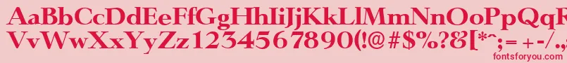 LingwoodserialXboldRegular Font – Red Fonts on Pink Background