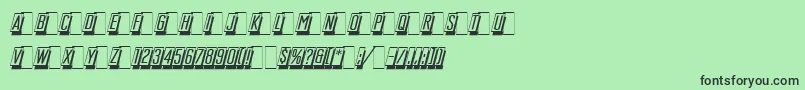 MastercardLetPlain.1.0 Font – Black Fonts on Green Background