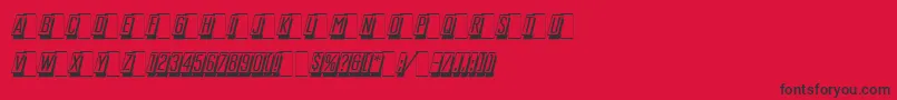 MastercardLetPlain.1.0 Font – Black Fonts on Red Background