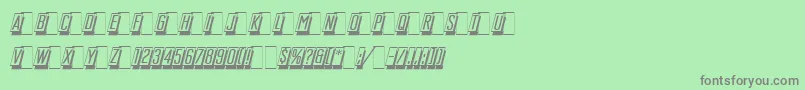 MastercardLetPlain.1.0 Font – Gray Fonts on Green Background