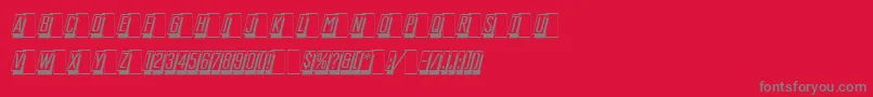 MastercardLetPlain.1.0 Font – Gray Fonts on Red Background