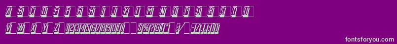 MastercardLetPlain.1.0 Font – Green Fonts on Purple Background