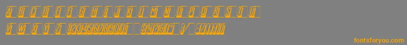 MastercardLetPlain.1.0 Font – Orange Fonts on Gray Background
