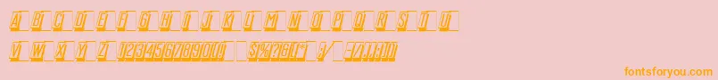 MastercardLetPlain.1.0 Font – Orange Fonts on Pink Background