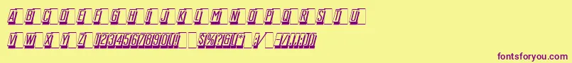 MastercardLetPlain.1.0 Font – Purple Fonts on Yellow Background