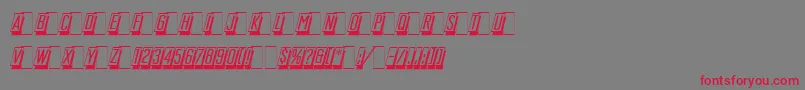 MastercardLetPlain.1.0 Font – Red Fonts on Gray Background