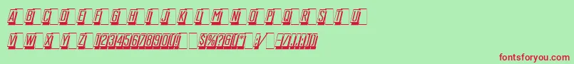 MastercardLetPlain.1.0 Font – Red Fonts on Green Background