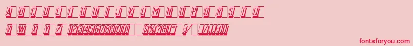 MastercardLetPlain.1.0 Font – Red Fonts on Pink Background