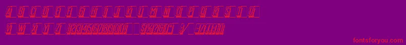 MastercardLetPlain.1.0-Schriftart – Rote Schriften auf violettem Hintergrund