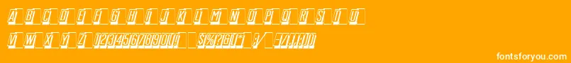 フォントMastercardLetPlain.1.0 – オレンジの背景に白い文字