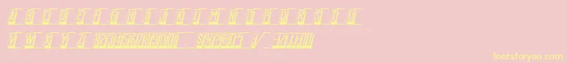 MastercardLetPlain.1.0 Font – Yellow Fonts on Pink Background
