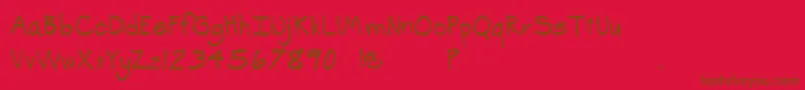 Police SpCasualDemo – polices brunes sur fond rouge