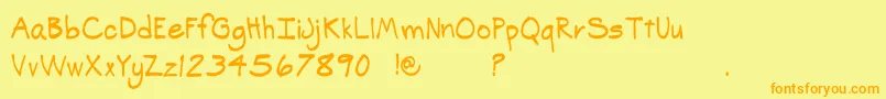 SpCasualDemo Font – Orange Fonts on Yellow Background