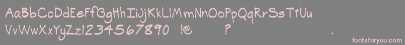 SpCasualDemo Font – Pink Fonts on Gray Background