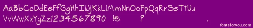SpCasualDemo Font – Pink Fonts on Purple Background