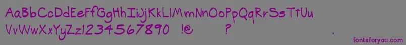 SpCasualDemo Font – Purple Fonts on Gray Background