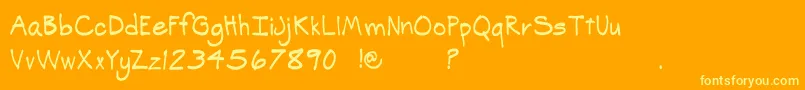 SpCasualDemo Font – Yellow Fonts on Orange Background