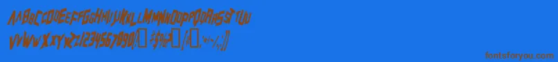 fuente ZeroGravityItalic – Fuentes Marrones Sobre Fondo Azul