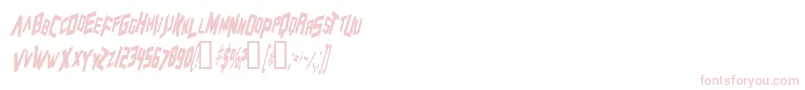 Шрифт ZeroGravityItalic – розовые шрифты