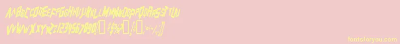 Saiba mais sobre a fonte ZeroGravityItalic Fonte ZeroGravityItalic – fontes amarelas em um fundo rosa