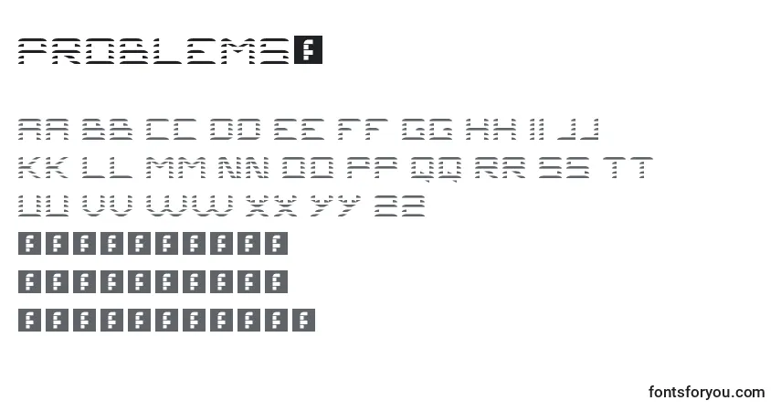 Problems2フォント–アルファベット、数字、特殊文字