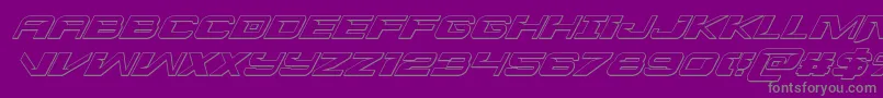 Interdiction3Dital Font – Gray Fonts on Purple Background