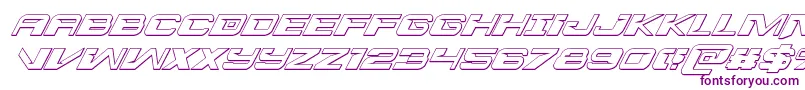 Interdiction3Dital Font – Purple Fonts on White Background