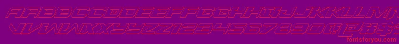 Interdiction3Dital Font – Red Fonts on Purple Background