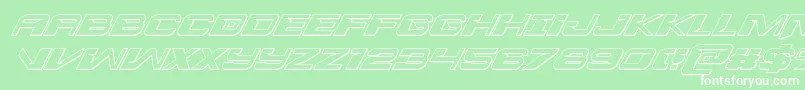 Interdiction3Dital Font – White Fonts on Green Background