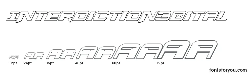 Interdiction3Dital Font Sizes