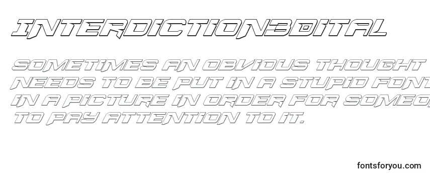 Interdiction3Dital Font