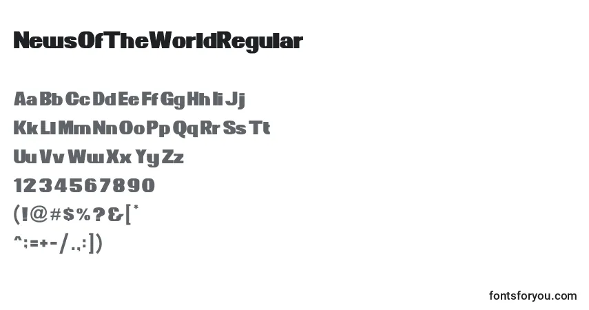 NewsOfTheWorldRegular Font – alphabet, numbers, special characters