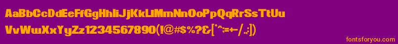NewsOfTheWorldRegular Font – Orange Fonts on Purple Background
