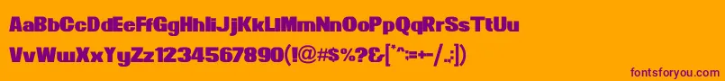 NewsOfTheWorldRegular Font – Purple Fonts on Orange Background