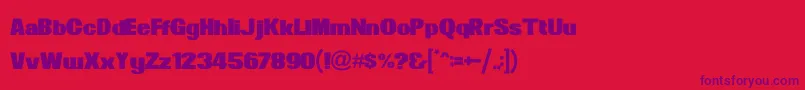 NewsOfTheWorldRegular Font – Purple Fonts on Red Background