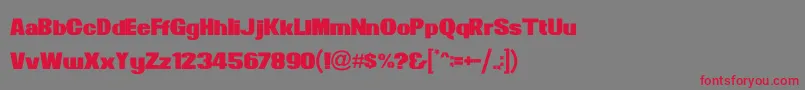 NewsOfTheWorldRegular Font – Red Fonts on Gray Background