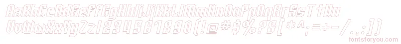 SfArcheryBlackOutlineOblique Font – Pink Fonts on White Background