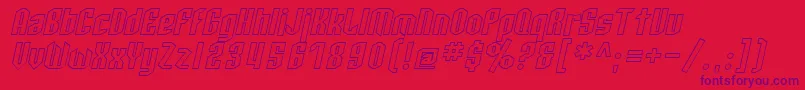 SfArcheryBlackOutlineOblique Font – Purple Fonts on Red Background