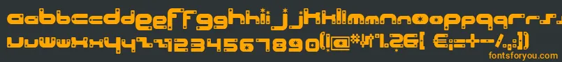 フォントBeachs – 黒い背景にオレンジの文字