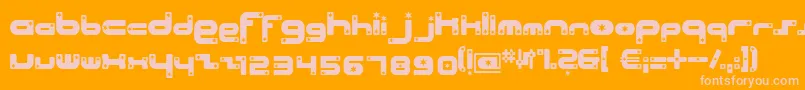 Beachs Font – Pink Fonts on Orange Background