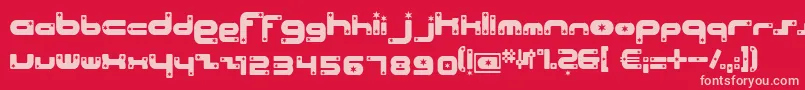 Beachs Font – Pink Fonts on Red Background